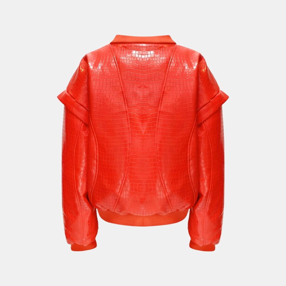 Scandi Brand OW Collection Croc Bomber Jacket - Picture 3 of 7